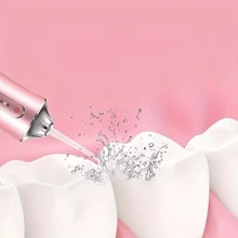 4 In 1 Water Flosser For Teeth, Cordless Oral Irrigator With Mode 3 Jet Tips,800mAh, For Home Travel, For Men And Women Daily Teeth Care, Ideal For Gift Father's Day Gift Father's Day Gift - White - View 4