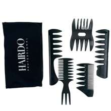 Kit 5 Professional Combs Hairstyles For Barbers - 黑色 - 查看 1