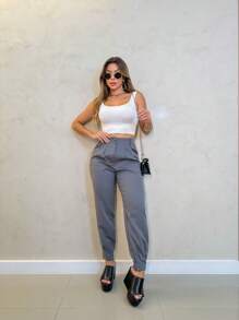 Slouchy Pants Tailleur Mode Social Tailoring - Light Grey - View 2