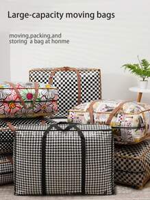 1pc Storage Bag, Packing Bag, Moving Bag - For Travel, Dorm, Home Organization, Moving - Heavy Duty Pencil Case Room Decor Home Decor Kitchen Wall Decor Bed Room Decor School Supplies School Decorations Decor Festival Decor Room Decor Home Decor Bed Room Decor Dress Pants Shoes Jeans Boots Skirt Bedroom, Organizer, Home Storage, White T Shirt Women, Black Pants Women, Ladies Winter Clothes, Dress, - 1pc - View 2