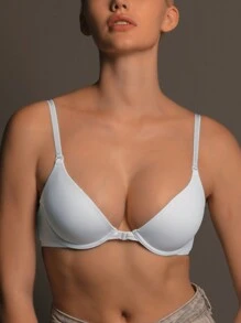 Áo ngực thể thao không dây mềm mại mỏng liền mạch gợi cảm đóng phía trước cho nữ có đệm nhẹ nâng đỡ và hỗ trợ - trắng - Xem 5