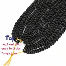 10Inch Passion Twist Crochet Hair Passion Twist Hair 8 Packs Pre Looped Short Passion Twist Crochet Hair For Women 25.4cm - 黑色 - 查看 5