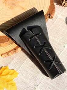 1 chiếc bao da đeo thắt lưng bằng da PU kiểu cổ điển có dây buộc - Túi đeo thắt lưng có thể điều chỉnh để đựng kiếm giả và quạt xếp, phụ kiện trang phục thời Phục Hưng. - Nhiều màu - Xem 10