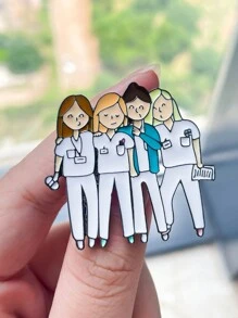 1pc Ghim cài áo y tá dễ thương, trâm cài áo y tá y tế, dây đeo ve áo, ba lô, phụ kiện áo khoác, quà tặng cho phụ nữ, đồng nghiệp, bạn bè, sinh viên - Nhiều màu - Xem 2