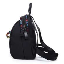Mochila Escolar Impermeable para Estudiantes de Primaria y Secundaria Mochila para Estudiantes de Alta Durabilidad - Negro - Ver 3