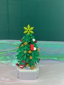 Khối xây dựng cây thông Noel DIY Mô hình lắp ráp sáng tạo Trang trí, Đồ chơi quà tặng Giáng sinh - Nhiều màu - Xem 4