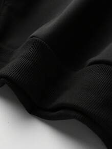 Butterfly Print Oversized Hoodie For Teens, Autumn/Winter - Black - View 5