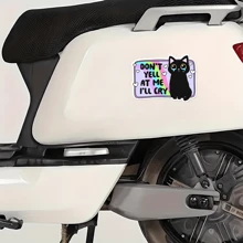 1 件“别对我大喊大叫，我会哭”贴纸 - 有趣的猫心理健康贴纸 - 用于水瓶、笔记本电脑、玻璃杯的乙烯基贴花 - 用这款哭泣的猫贴纸支持焦虑、敏感、抑郁 - 非常适合自闭症、内向和敏感的个人