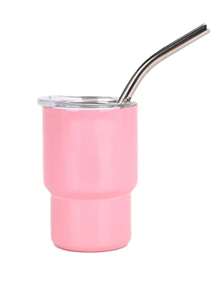 1 件/2 件/6 件不锈钢双层升华迷你不倒翁咖啡杯带盖和吸管水杯双层真空隔热杯适用于酒吧、俱乐部、餐厅、家庭、派对用品返校 - 白色 - 查看 19