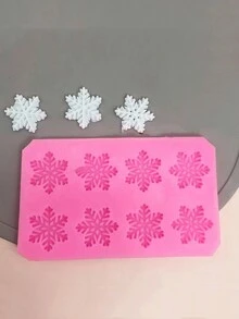 1pc Snowflake 263 (8-Cavity) Silicone Mold - Pink - View 5