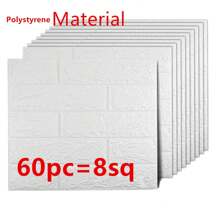 60 piezas/100 piezas 35*38CM Azulejos de ladrillo falso adhesivos, paneles de estilo de mosaico, de un solo uso, aplicable para cocina, sala de estar, baño, pasillo, oficina, decoración del hogar y dormitorio