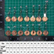100 个装钓鱼按扣转环，带按扣的桶形转环淡水转环渔具，不锈钢安全联锁按扣黑镍铜 26-132 磅 - 彩色 - 查看 4