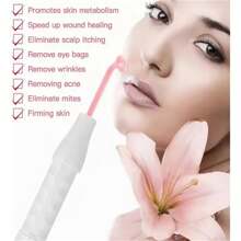 Máquina facial y capilar portátil de alta frecuencia con  electrodos - Blanco - Ver 8