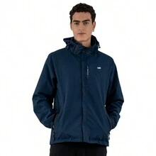 Chamarra Hombre Impermeable Lluvia Rompevientos Senderismo - Azul - Ver 1