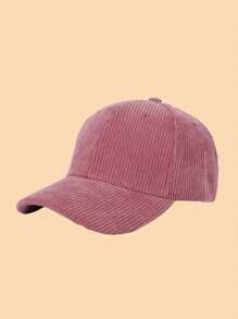 1 Solid Color Corduroy Thickened Fashion Cap