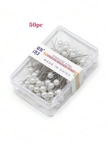 1 Box Positionsstifte und Kopfnadeln mit Kunstperle Dekoration