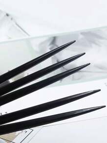 Set de 5 peines de dientes finos de plástico, peines para estilismo de cabello, adecuados para mujeres