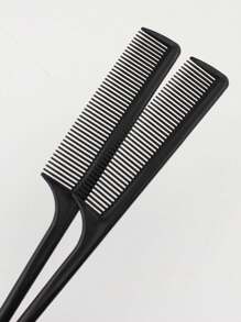 Set de 5 peines de dientes finos de plástico, peines para estilismo de cabello, adecuados para mujeres