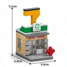 1 Set ABS City Street Scene Building Block Kits, DIY Autumn Flower House, Barista Time Milk Tea Cafe, Fun Small Construction Toys, Develop Hands-On Skills, Creative Home Decor, Gift For Birthday, Holiday, Adults