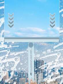 1PC 折叠式窗户刮水器、清洁刮刀刷、窗户刮刀、水刮刀、汽车挡风玻璃刮刀、家用刮刀、清洁用品、清洁工具、玻璃清洁剂、塑料硅胶刮水器、玻璃刮水器、适用于玻璃、镜子和台面的多场景清洁工具，适用于客厅、浴室、卫生间、厨房。