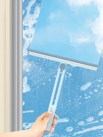 1PC 折叠式窗户刮水器、清洁刮刀刷、窗户刮刀、水刮刀、汽车挡风玻璃刮刀、家用刮刀、清洁用品、清洁工具、玻璃清洁剂、塑料硅胶刮水器、玻璃刮水器、适用于玻璃、镜子和台面的多场景清洁工具，适用于客厅、浴室、卫生间、厨房。