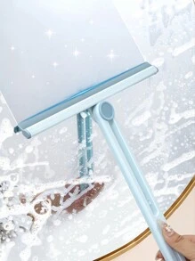 1PC 折叠式窗户刮水器、清洁刮刀刷、窗户刮刀、水刮刀、汽车挡风玻璃刮刀、家用刮刀、清洁用品、清洁工具、玻璃清洁剂、塑料硅胶刮水器、玻璃刮水器、适用于玻璃、镜子和台面的多场景清洁工具，适用于客厅、浴室、卫生间、厨房。