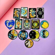 10-48入組卡通骷髏刺繡布補片，適用於衣服、背包、裝飾和維修 - 彩色 - 查看 3