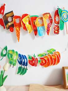 BELLKIDS 36 Pcs/Set The Very Hungry Caterpillar Picture Book Felt Toys, Story Presentation Props, Kindergarten Learning Aids, Classroom, Students, Teaching Tools. ﻿,Back To School