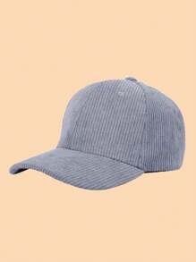 1 Solid Color Corduroy Thickened Fashion Cap