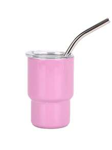 1 件/2 件/6 件不锈钢双层升华迷你不倒翁咖啡杯带盖和吸管水杯双层真空隔热杯适用于酒吧、俱乐部、餐厅、家庭、派对用品返校 - 白色 - 查看 14