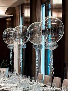 20 jeux de ballons transparents à vagues, utilisés pour le mariage, la plage, la décoration de fête d'anniversaire, ballons de décoration d'événement