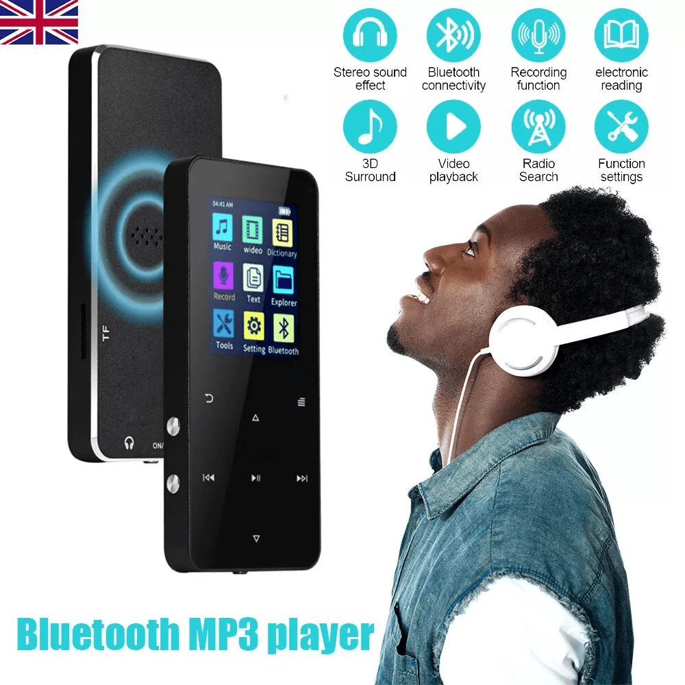 64GB Music MP3 Player With Speaker Bluetooth-Compatible 5.0 Digital Audio Player - Black - View 1