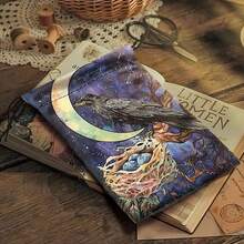 Tirmanaz Sac de rangement de cartes de tarot avec imprimé corbeau, sac de rangement pour cartes oracles de tarot, dés runiques, sac à bijoux cristaux, sac multi-usages pour sorcière et divination, boîte à bijoux, organisateur à bijoux pour femmes et filles, support à bijoux, idéal pour les boucles d'oreilles, colliers, bagues et accessoires de mariage ; également adapté à la décoration d'intérieur et comme cadeau pour les demoiselles d'honneur - Voir 8