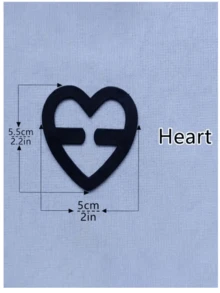 4pcs Heart-Shaped Korean Invisible Underwear Non-Slip Buckle Cross Shoulder Strap Buckle Bra Invisible Buckle Bra Anti-Buckle - Multicolor - View 6