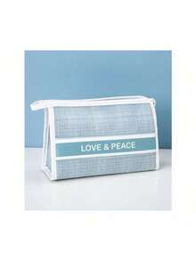 个性化盥洗包旅行收纳袋化妆包男女旅行收纳袋，化妆包，化妆包，度假收纳袋，大容量化妆品收纳袋化妆盒，适用于口红、刷子、护肤品、手机、硬币、小物品，适用于家庭、礼物、度假和节日万圣节圣诞节多功能用途 - 藍色 - 查看 5