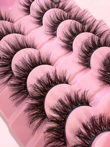 7 Pairs Natural-Looking Fluffy False Eyelashes, Dramatic Lashes For Attractive Eye Makeup, Suitable For Daily, Party And Travel - Criss Cross lashes - View 3