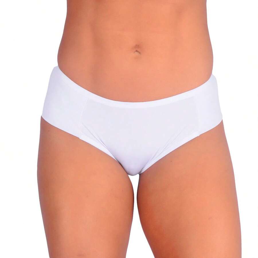 Promotion Double-Breasted Microfiber Cotton Lining Thong Panties | 044 - 白色 - 查看 1