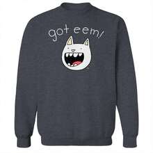 Haywood & Main Got Eem Cats Unisex Graphic Cotton Pullover Sweatshirt