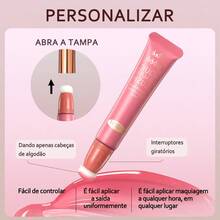 Dewy Liquid Blush Lipstick Eyeshadow Makeup Pencil Multipurpose Wear Natural Shine Highlighter Matte Face Blush - #01 - 查看 3