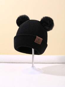 3PCS Toddler Winter Beanies Set Warm Knit Hats For Baby Boys & Girls Outdoor Activities