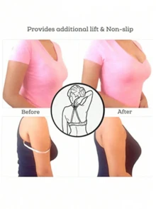 4pcs Heart-Shaped Korean Invisible Underwear Non-Slip Buckle Cross Shoulder Strap Buckle Bra Invisible Buckle Bra Anti-Buckle - Multicolor - View 3