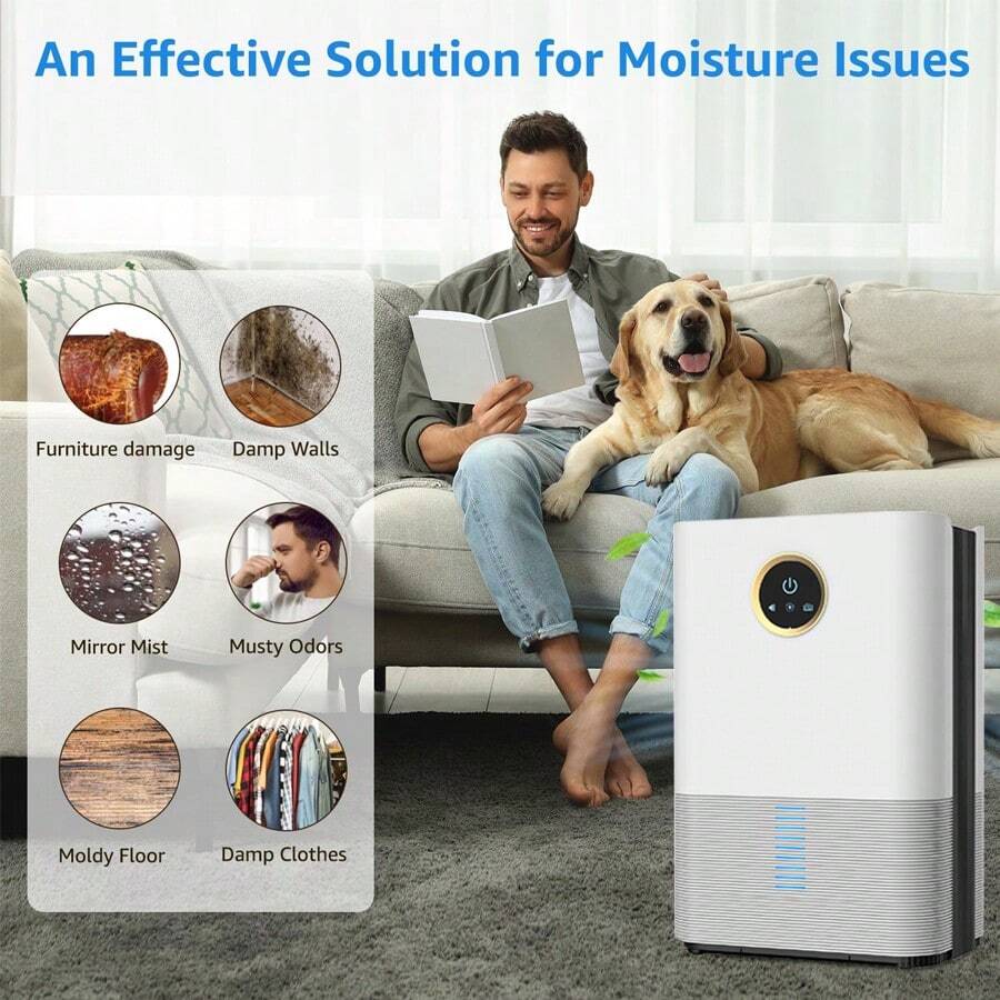 Dehumidifier, XINSHE 50 OZ Dehumidifiers For Room For Home, Quiet With