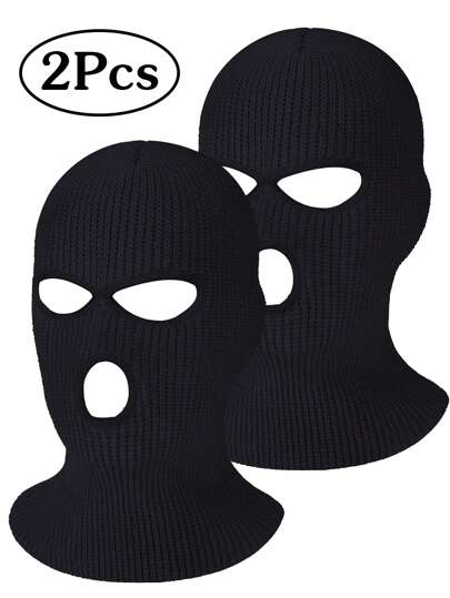 3 hål hel ansiktsskydd Vinter utomhus Balaclava stickad hals damask Skidmask för sportcykling Shiesty Mask UV-skydd Lättvikts för motorcykel snowboard