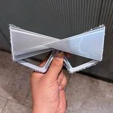 1 par de gafas de moda con cristales de strass en forma de ojo de gato extra grandes, exageradas de estilo hip hop, accesorio de playa de verano, gafas de mujer, gafas de moda básicas, atuendo de mujer para otoño/invierno, regalo de estilo casual de negocios - Multicolor - Ver 2