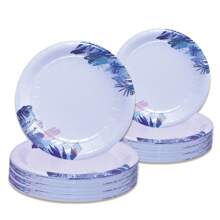 20 件/100 件/300 件 9 英寸/7 英寸一次性纸盘，生日派对、户外野餐、圣诞派对圣诞装饰圣诞装饰品圣诞礼物和装饰品 S 的派对纸盘 - 彩色 - 查看 3