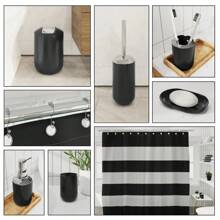 20 Piece Bathroom Accessories Set, Black Bathroom Decor Set - Black - View 2