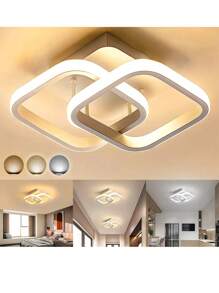 Modern Ceiling Lamp Bathroom Dimmable Pendant Lamp 3 Modes - White - View 1