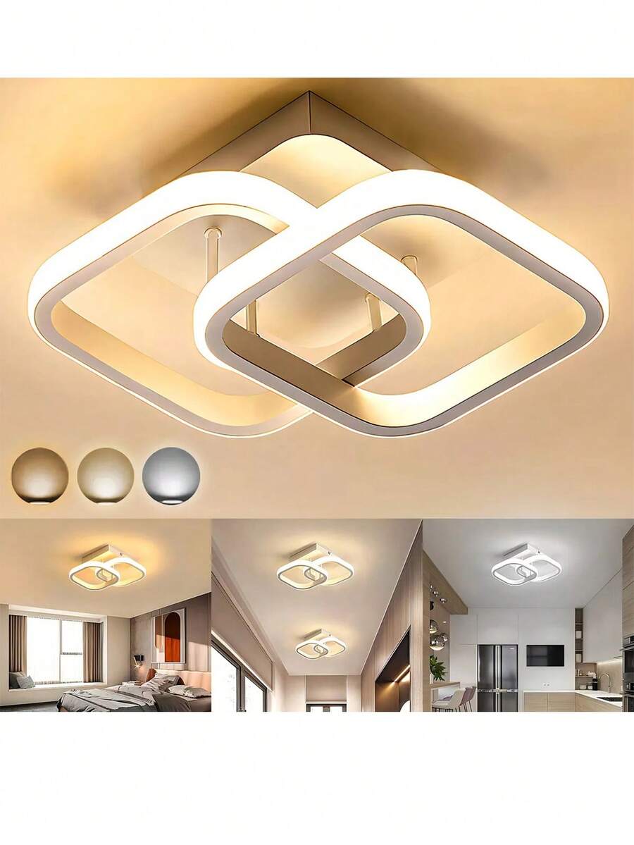 Modern Ceiling Lamp Bathroom Dimmable Pendant Lamp 3 Modes - White - View 1