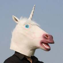 Latex Horse Head Mask, Animal Head Decor Mask For Holiday Cosplay - Multicolor - View 8