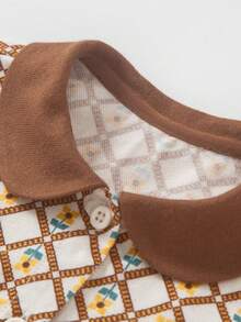 mini bala طقم قطعتين سترة مافروكة للبنات - أصفر - مشاهدة 6